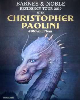 Saphira Banner for Christopher Paolini's B & N Tour