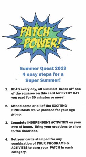 Kids' Patch Summer Reading Program