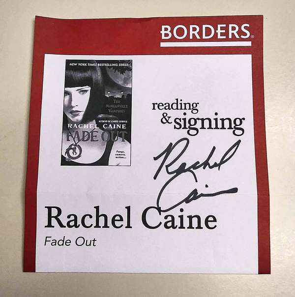 Flyer Autographed by Rachel Caine
